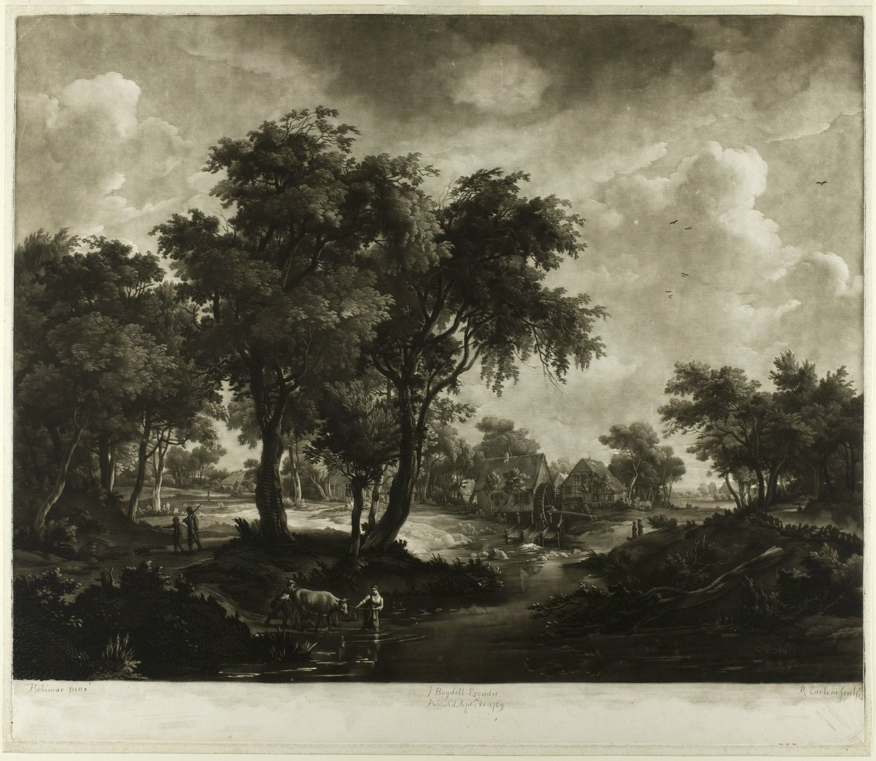 Fluss- und ländliche Szene von Richard Earlom