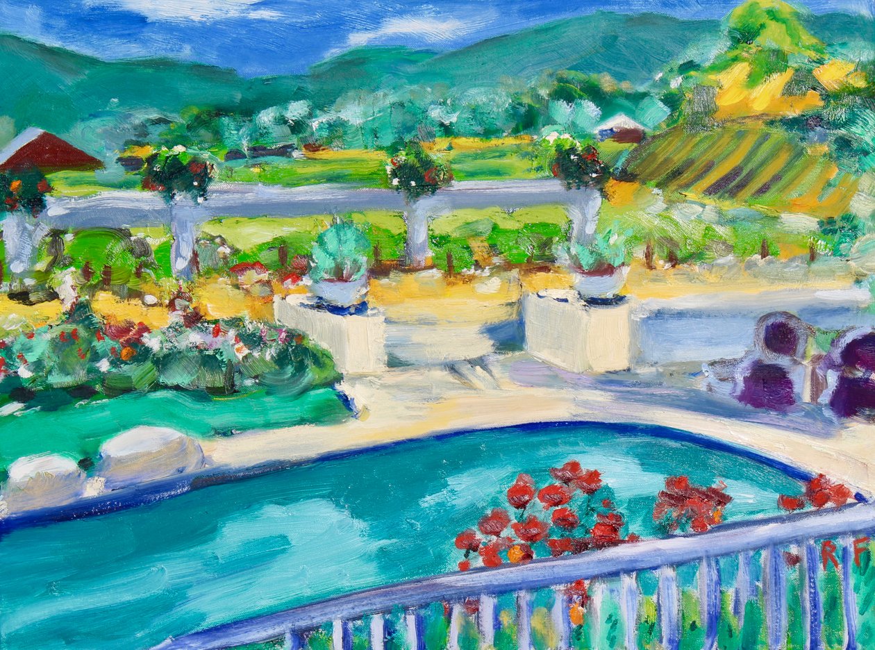 Hinterhof, Napa, 2019 von Richard Fox