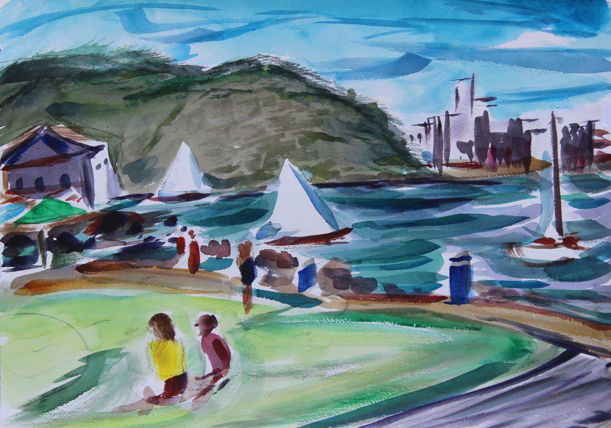 Bucht, Tiburon, 2020 von Richard Fox
