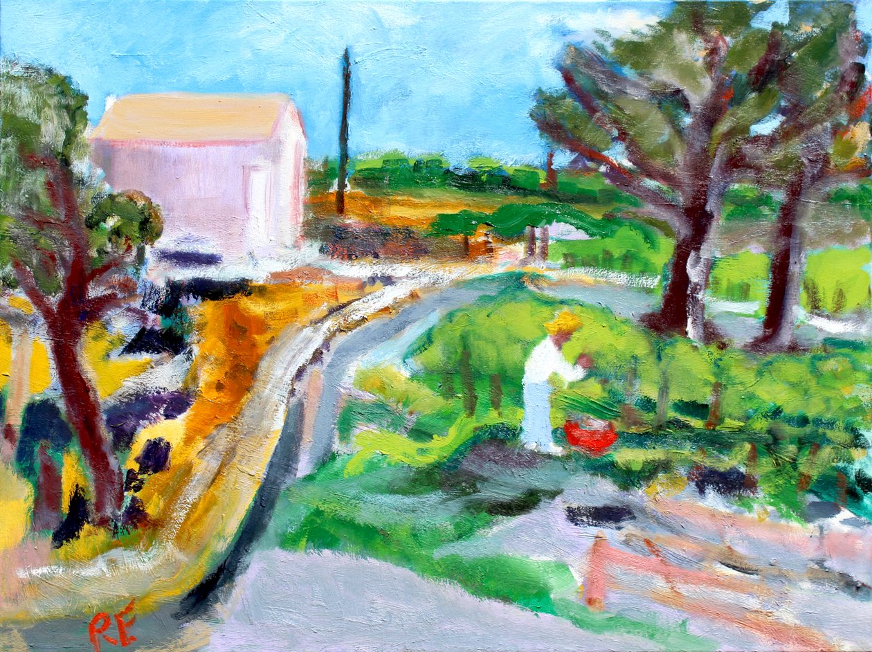 Weinberg pflegen, 2017 von Richard Fox