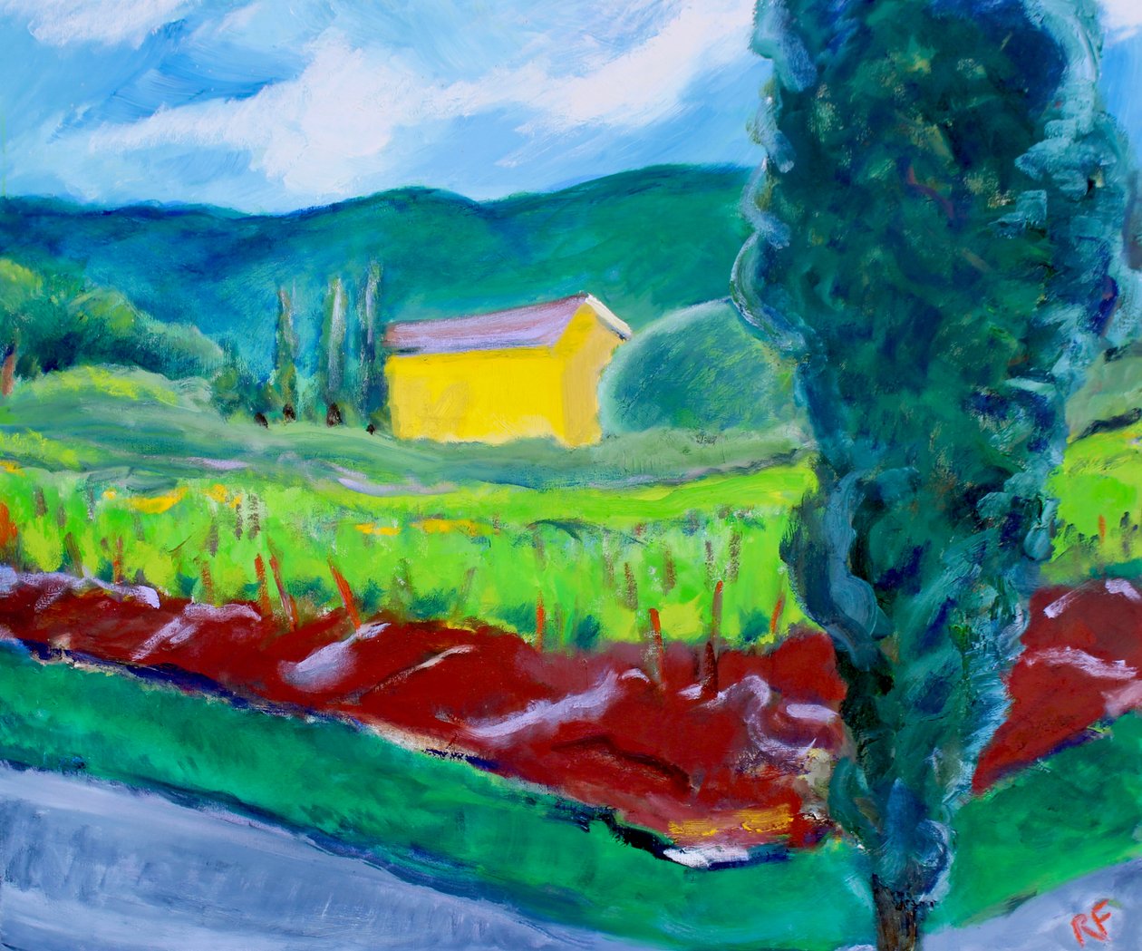 Gelbes Haus, Sonoma, 2017 von Richard Fox