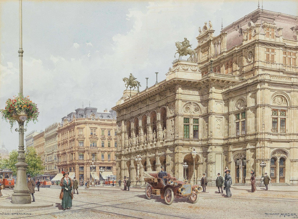 Wien, Opernring, 1914 von Richard Moser