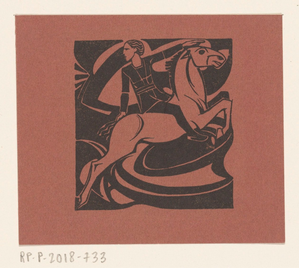 Reiter auf einem springenden Pferd von Richard Nicolaüs Roland Holst