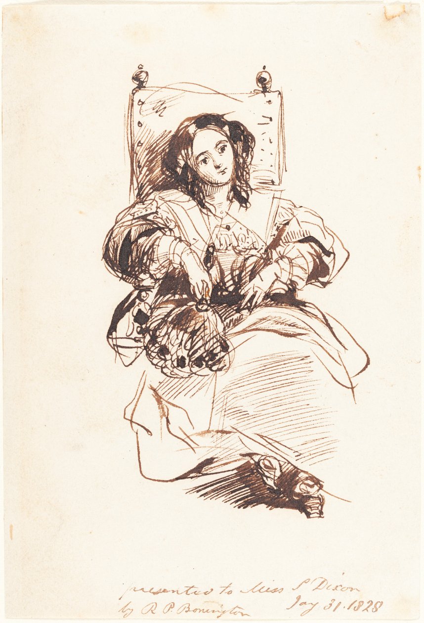 Skizze einer Frau von Richard Parkes Bonington
