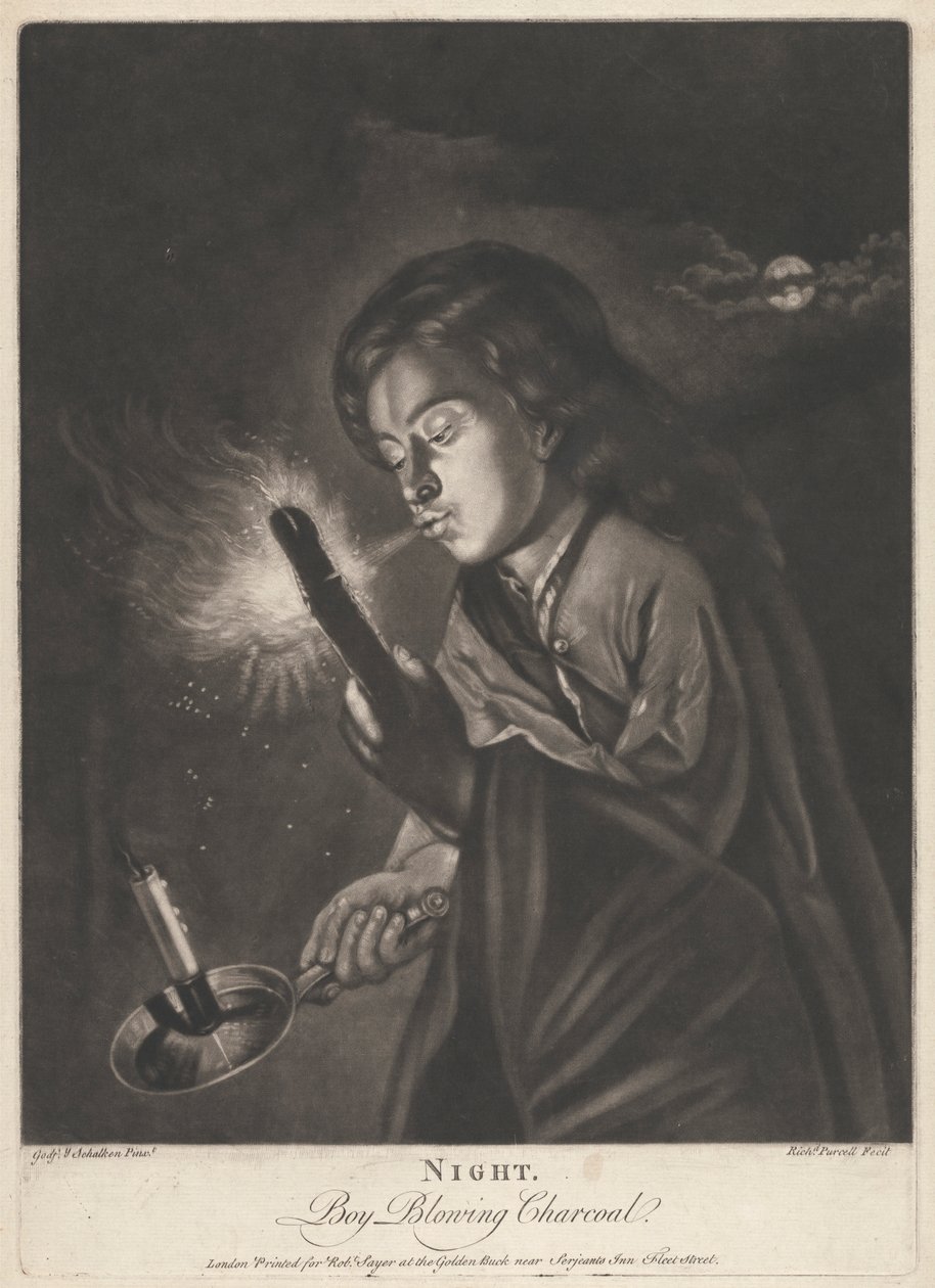 Nacht - Junge, der Kohle bläst von Richard Purcell