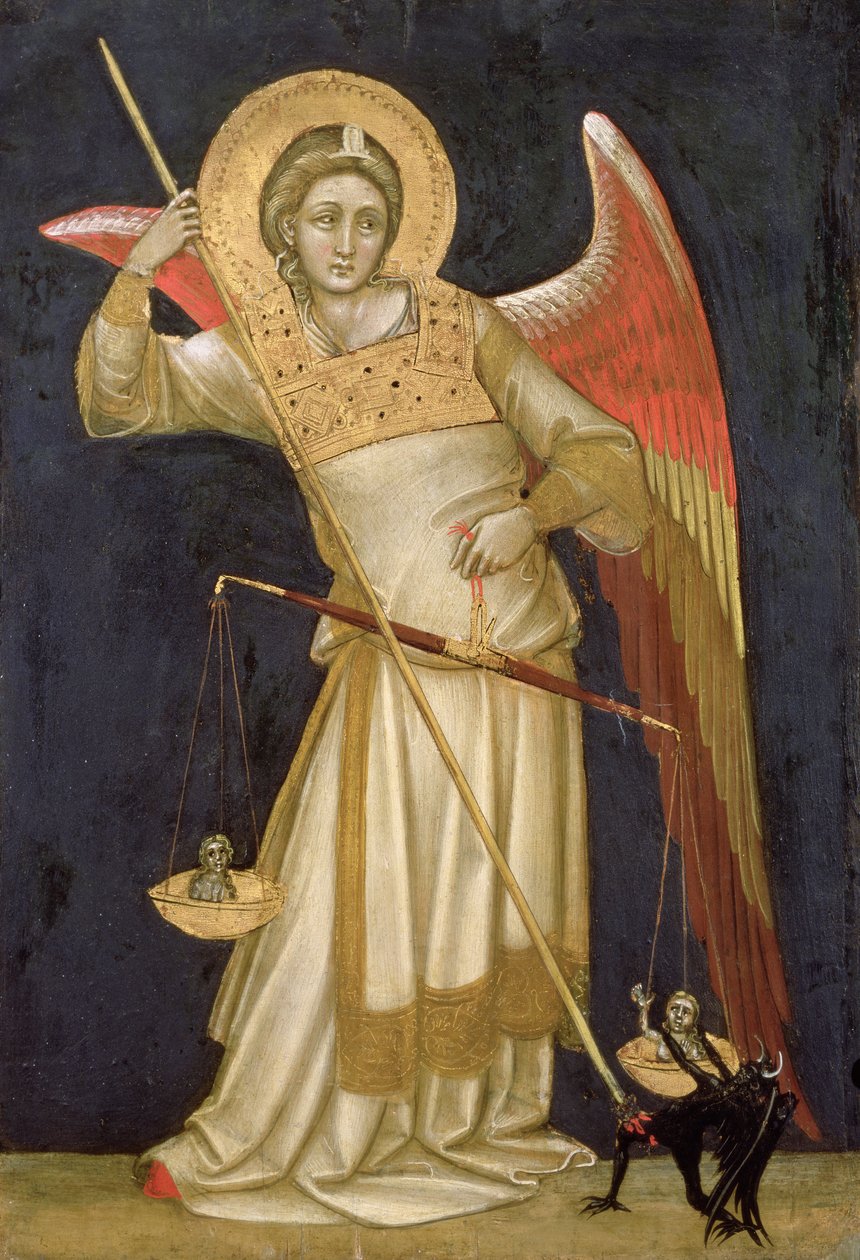 Engel wiegt eine Seele, 1348-54 von Ridolfo di Arpo Guariento