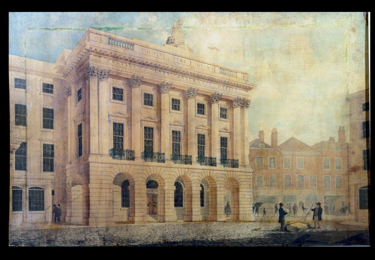 County Fire Office in der Regent Street, London, 1819 von Robert Abraham