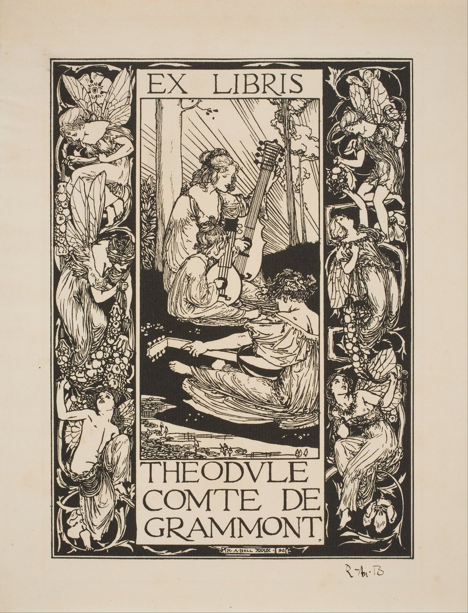Exlibris von Theodule, Graf von Grammont von Robert Anning Bell