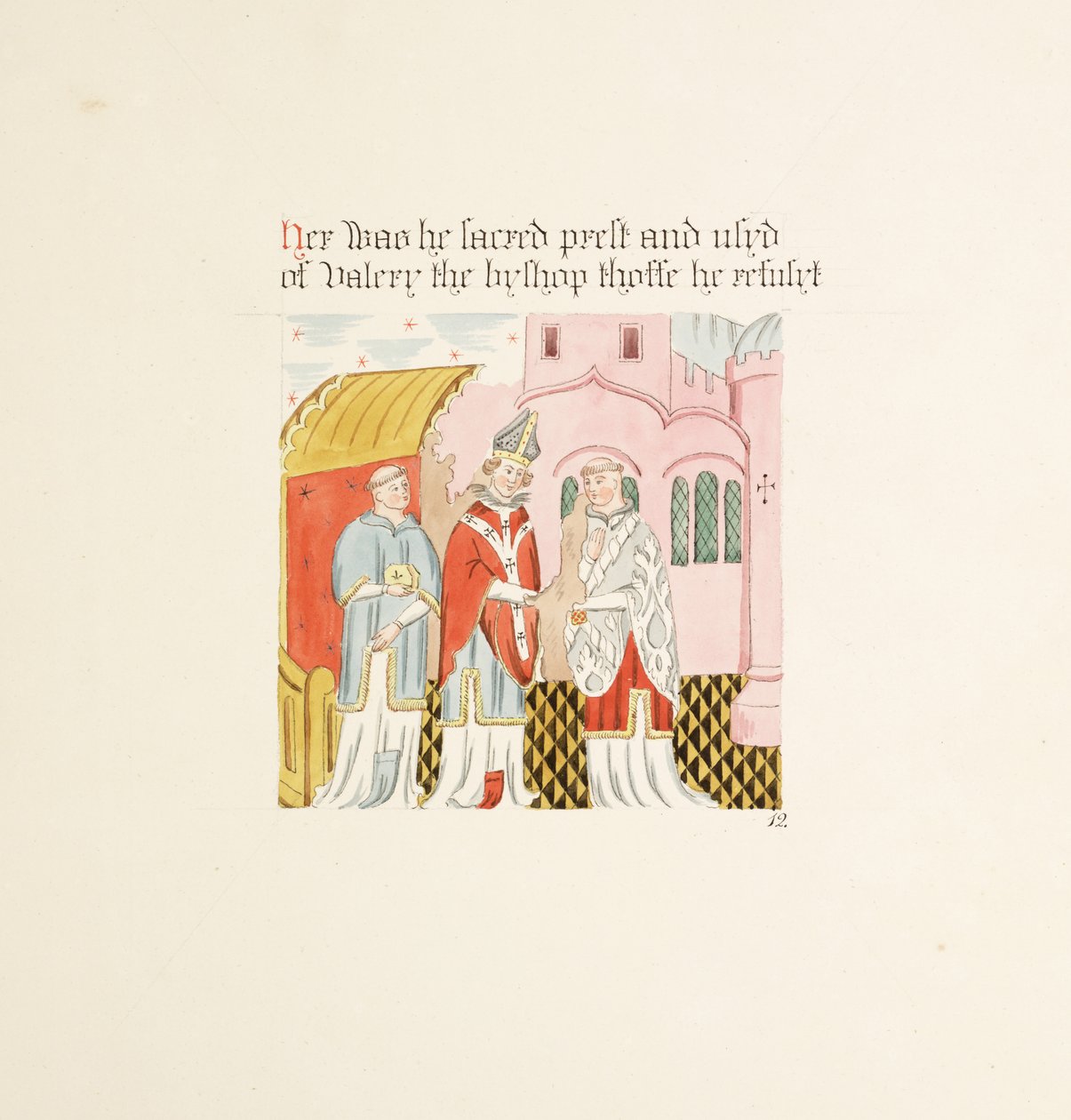 Ms. New Coll 380, f21r. Die Altertümer der Kathedrale von Saint Mary, Carlisle, gezeichnet von Robert Carlile, 1795 von Robert Carlile