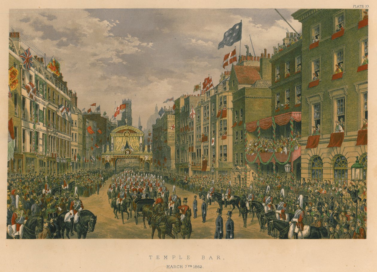 Temple Bar, 7. März 1863 von Robert Charles Dudley