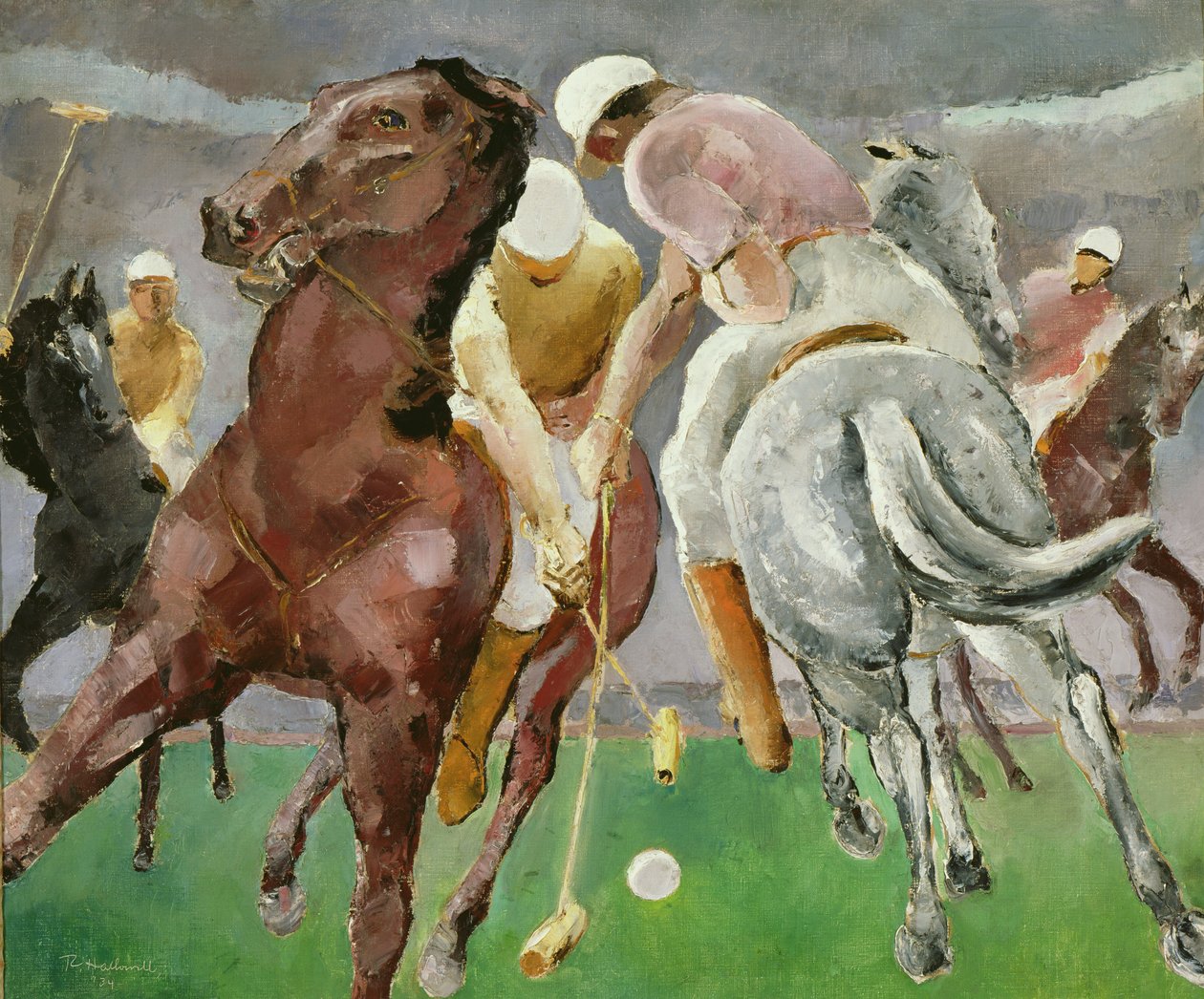Polospieler, 1934 von Robert Hallowell
