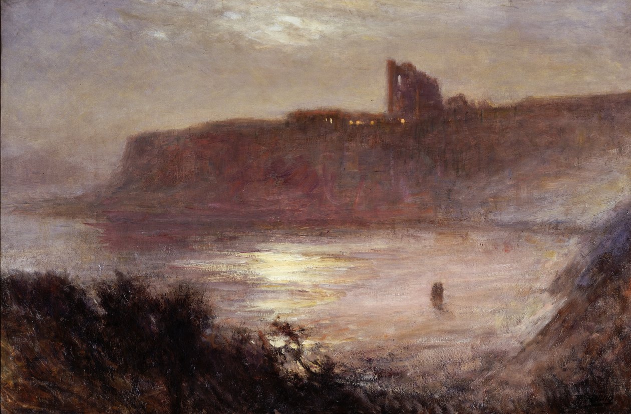 Mondlicht - Tynemouth Priory, ca. 1922 von Robert Jobling