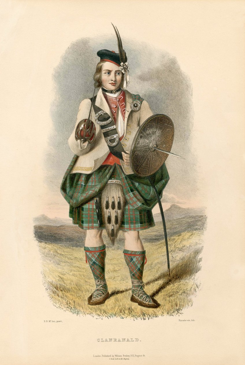 Clanranald, aus The Clans of the Scottish Highlands, 1845 von Robert Ronald McIan