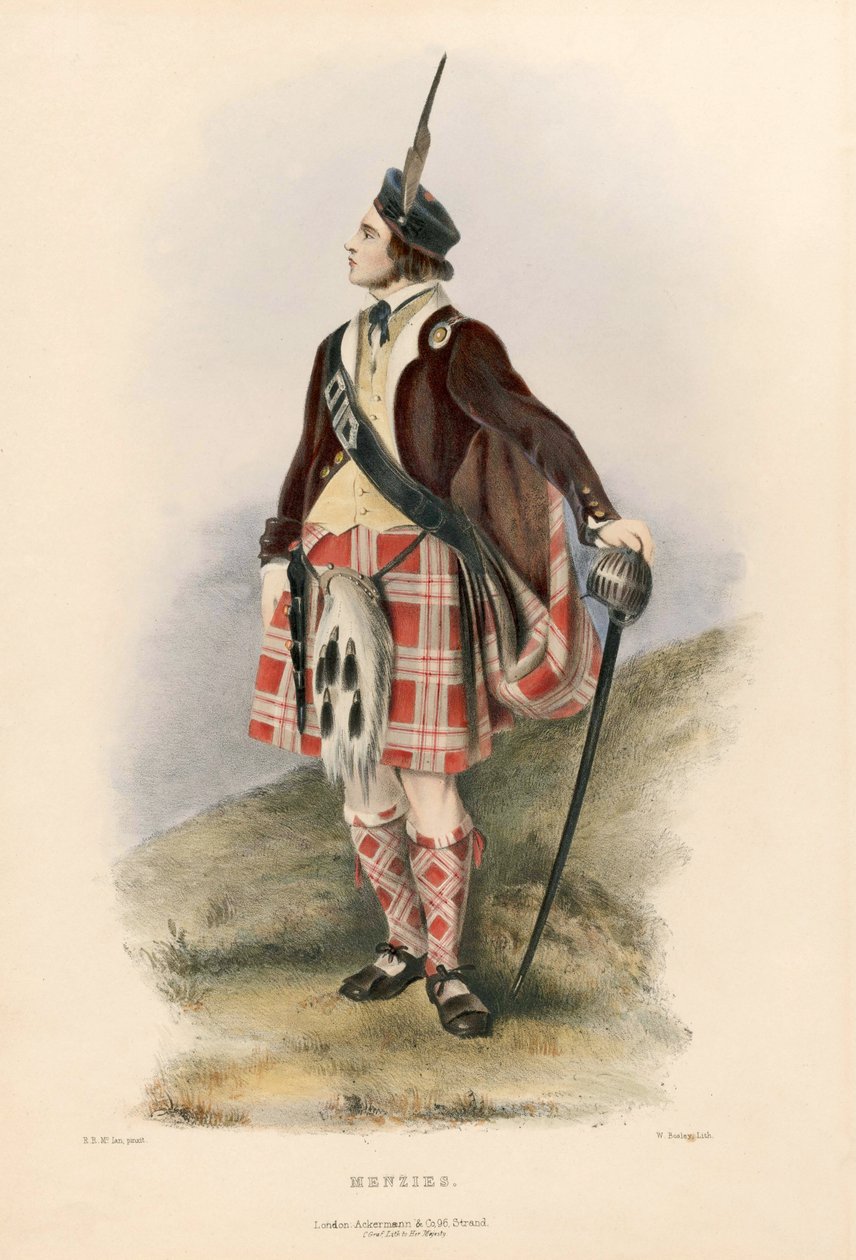 Menzies, aus The Clans of the Scottish Highlands, 1845 von Robert Ronald McIan