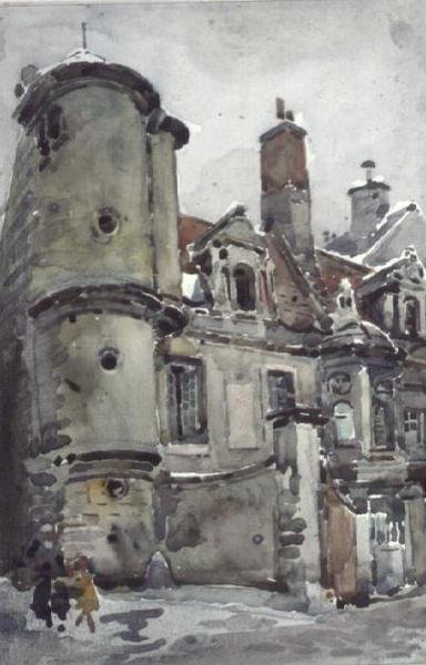 Alte Häuser in Caen von Robert Weir Allan