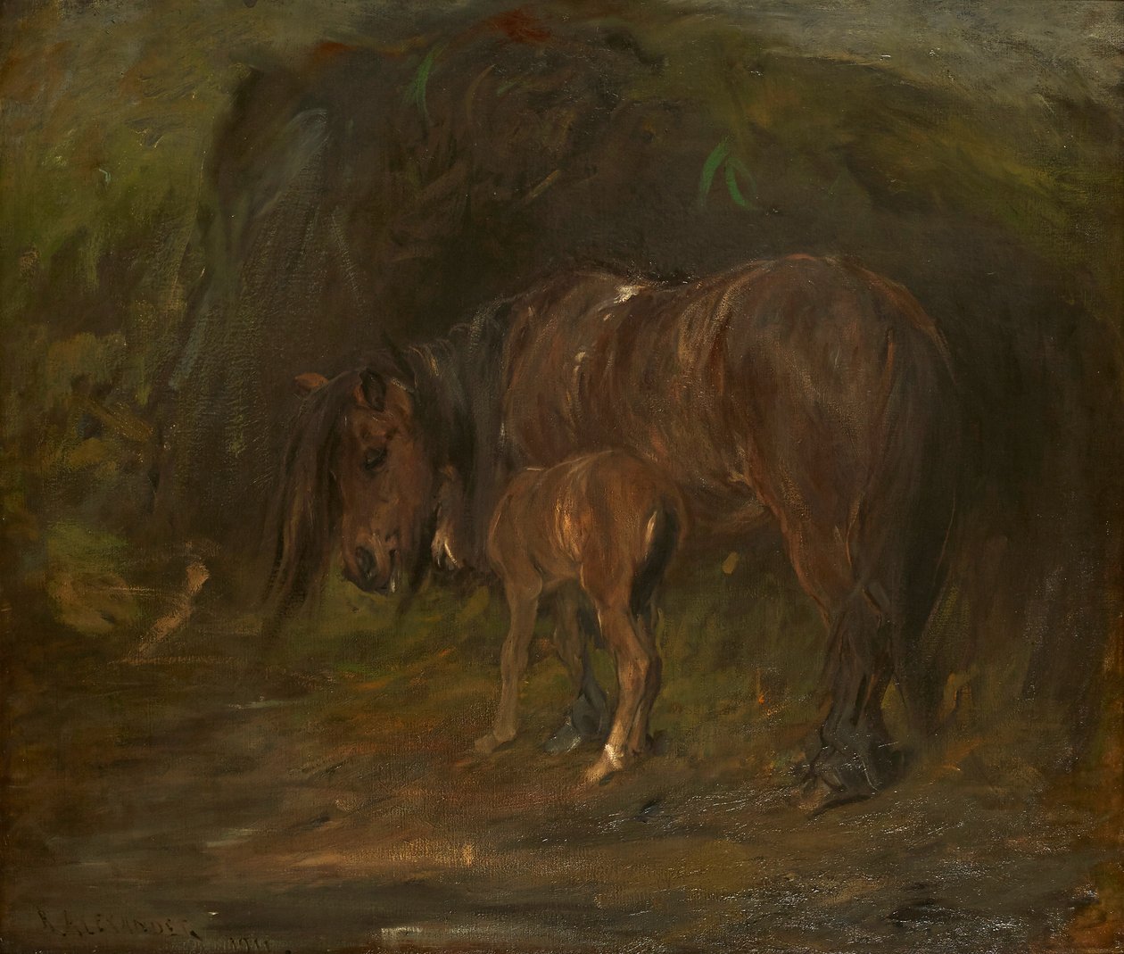 Stute und Fohlen von Robert Alexander