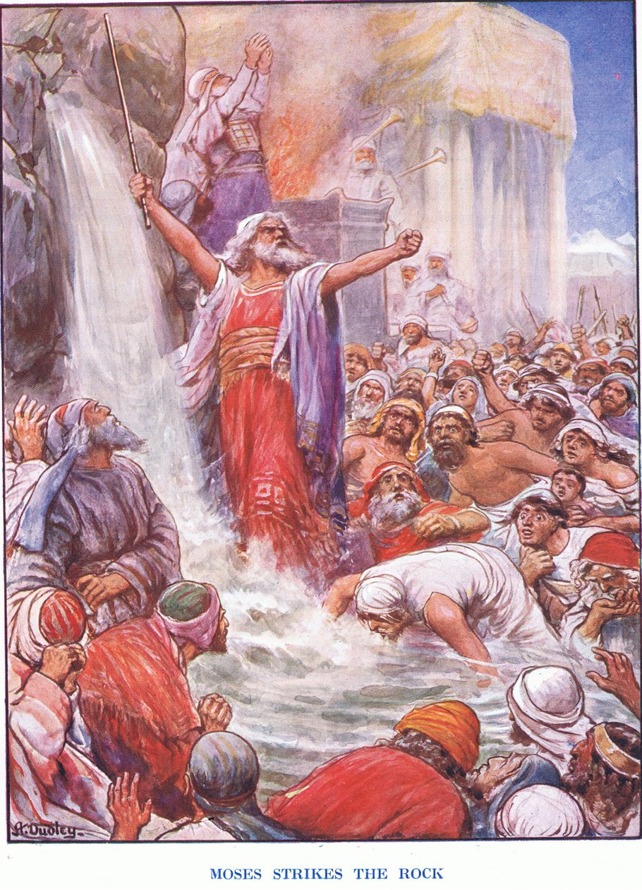 Moses schlägt den Felsen von Robert Ambrose Dudley