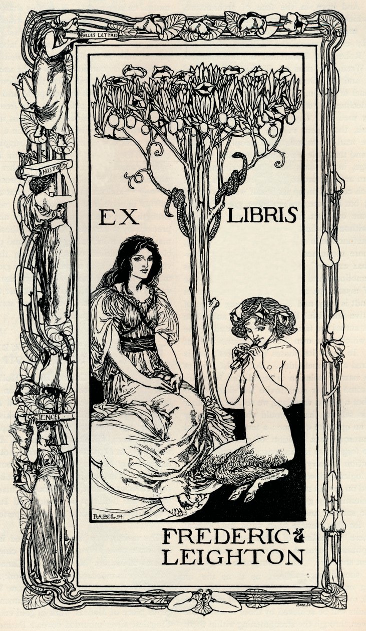 Ein Exlibris, 1894 von Robert Anning Bell