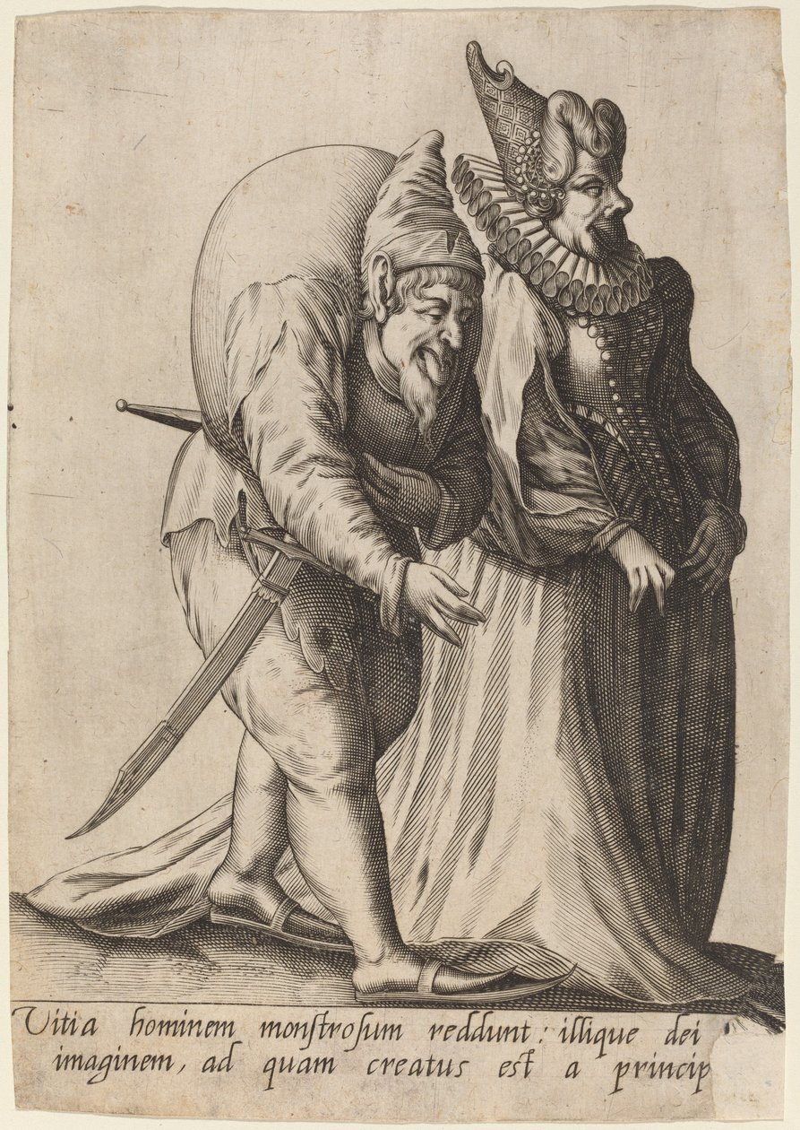 Vitia hominem monstrosum... von Robert Boissard after Jean Jacques Boissard
