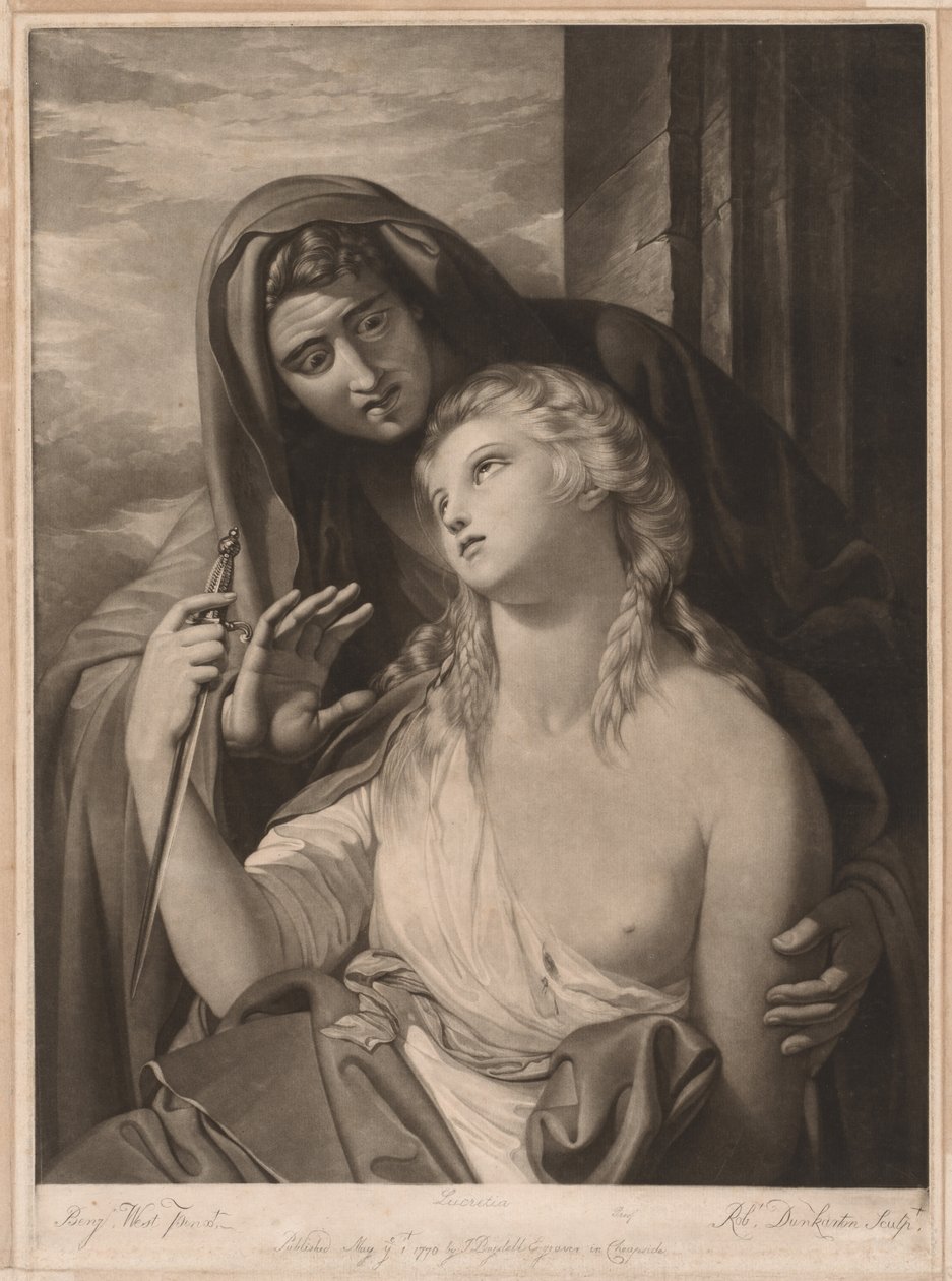 Tod der Lucretia, 1770 von Robert Dunkarton
