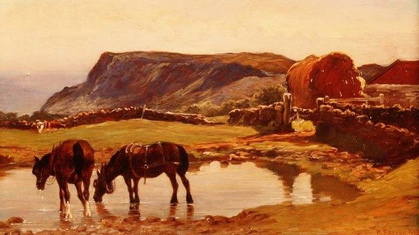 Die Pferde tränken von Robert Farren