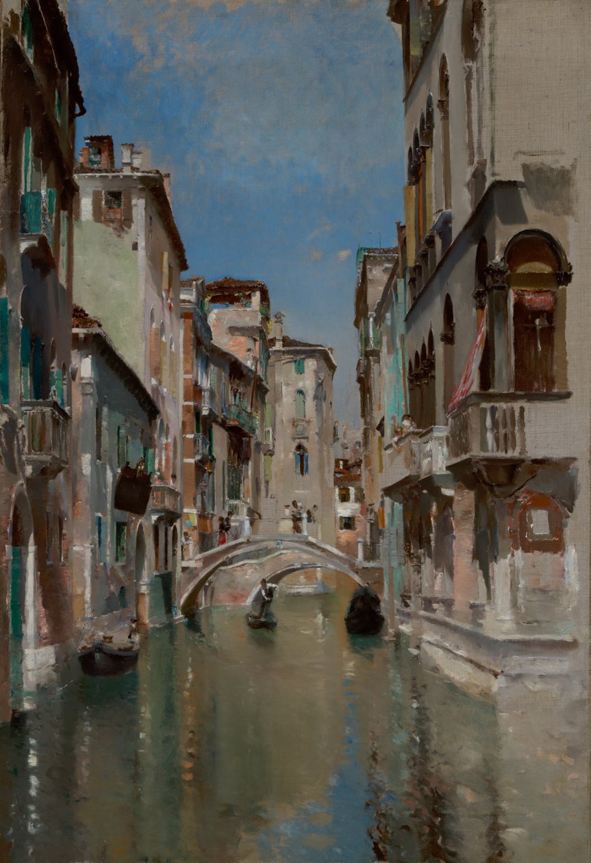 Kanal in Venedig, San Trovaso Viertel von Robert Frederick Blum