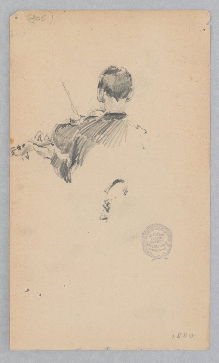 Musiker spielt die Geige von Robert Frederick Blum