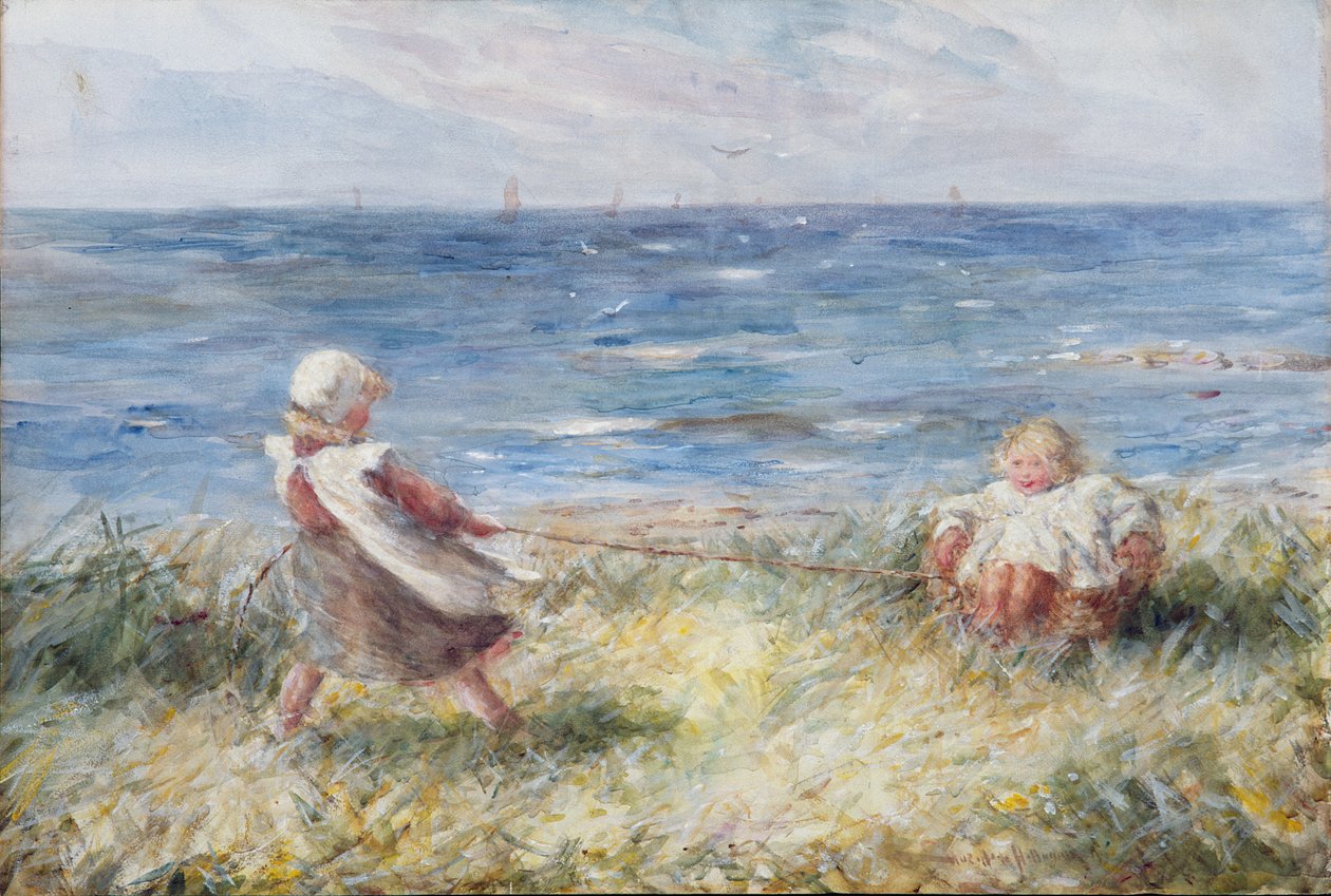 Spielen am Ufer von Robert Gemmell Hutchison