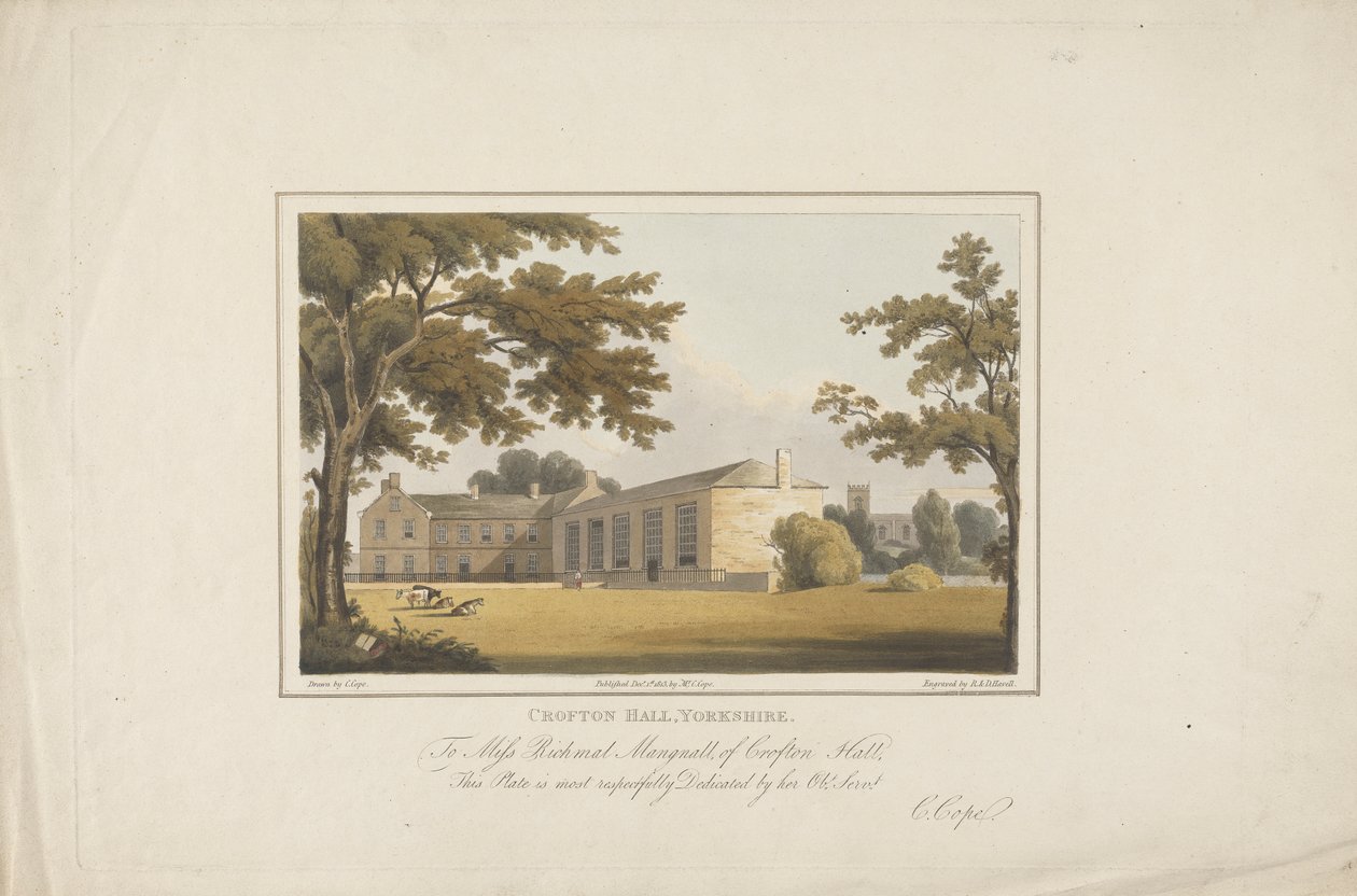 Crofton Hall, Yorkshire von Robert Havell