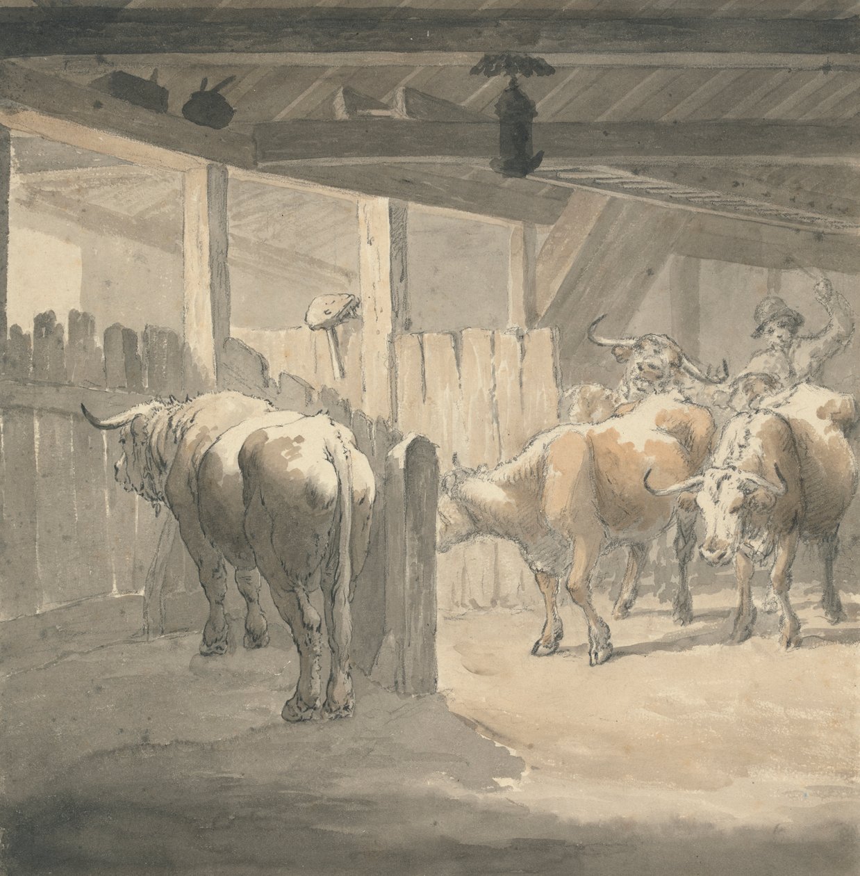Ein Kuhstall von Robert Hills