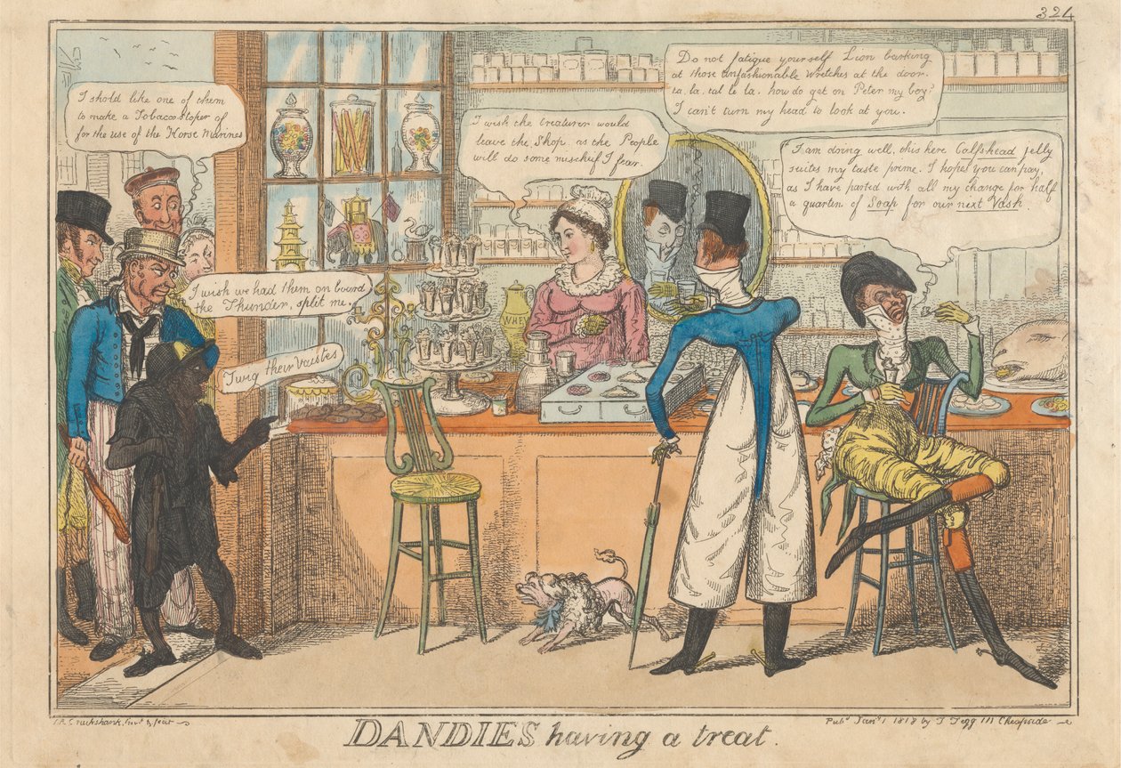 Dandies bei einem Leckerbissen von Robert Isaac Cruikshank