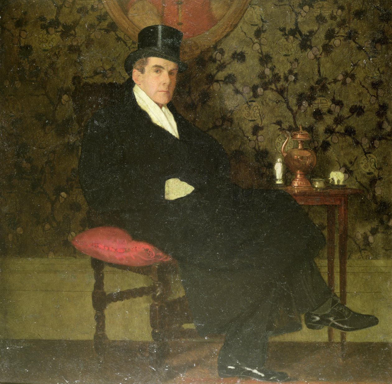 Mann in einem Pelzmantel von Robert Oswald Moser