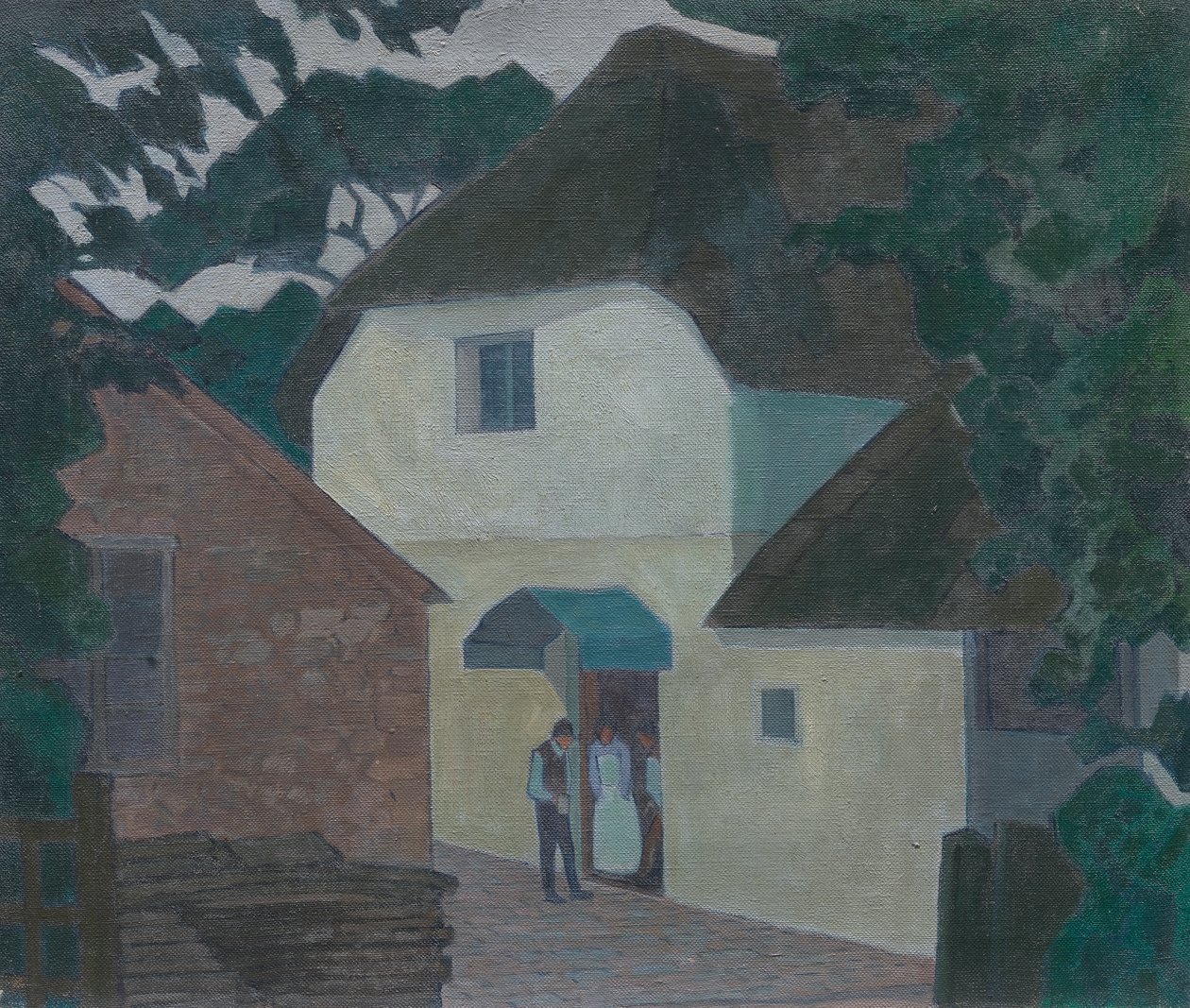Der Besucher an der Mühle von Robert Polhill Bevan