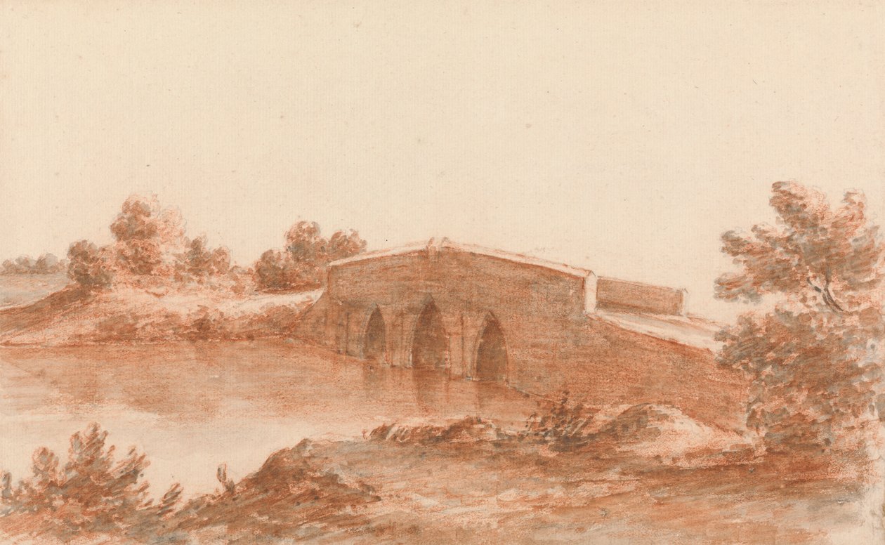 Eine Brücke in einer Landschaft von Robert Price