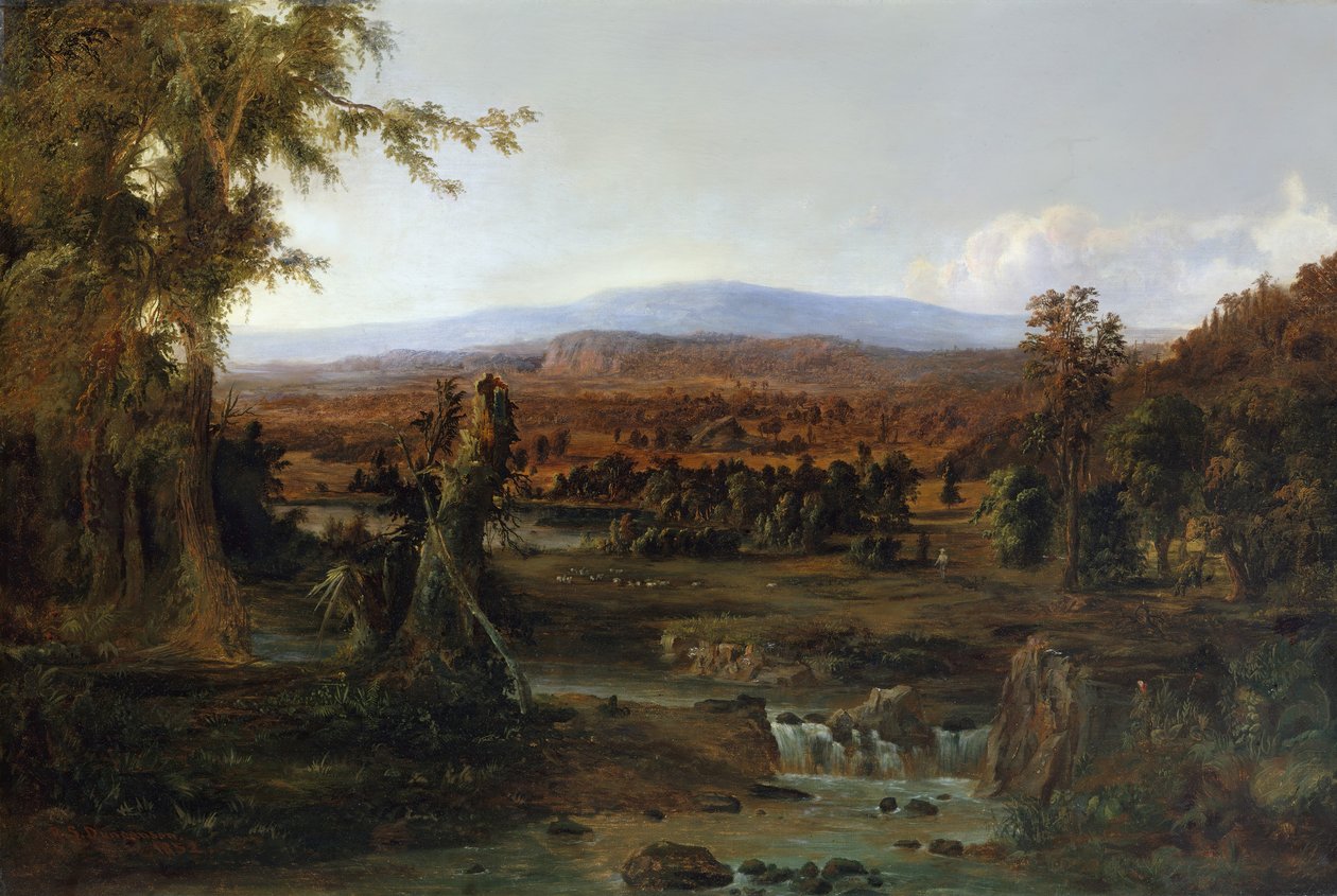 Landschaft mit Hirten von Robert Seldon Duncanson