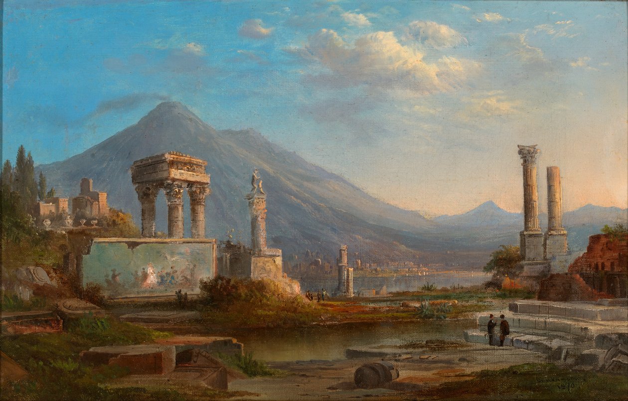 Vesuv und Pompeji, 1870 von Robert Seldon Duncanson