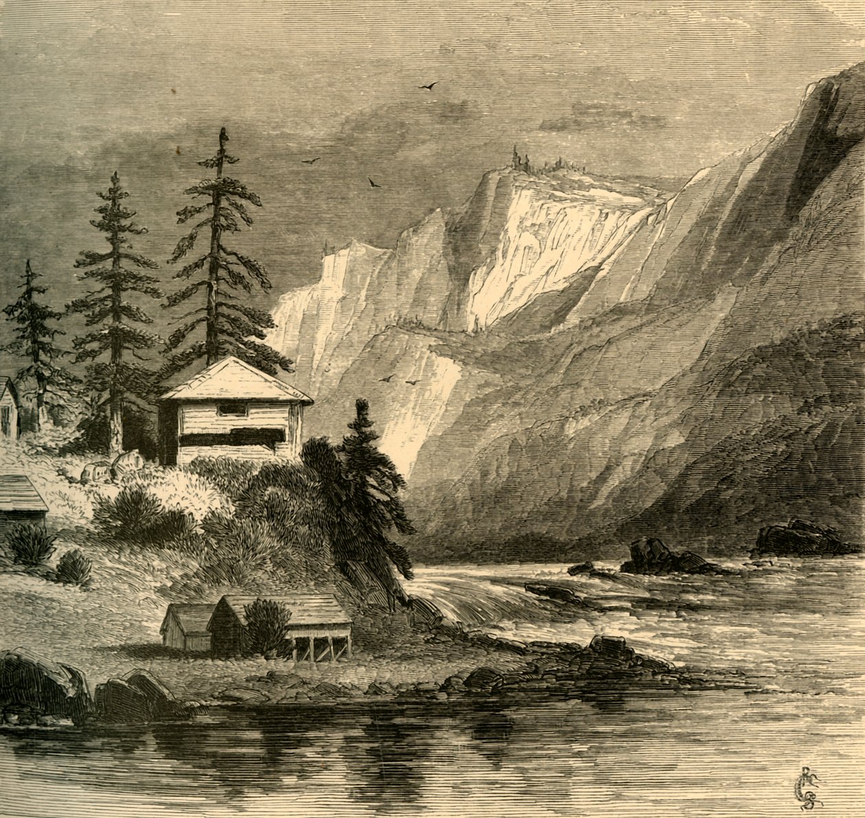 Mittleres Blockhaus, Kaskaden von Robert Swain Gifford