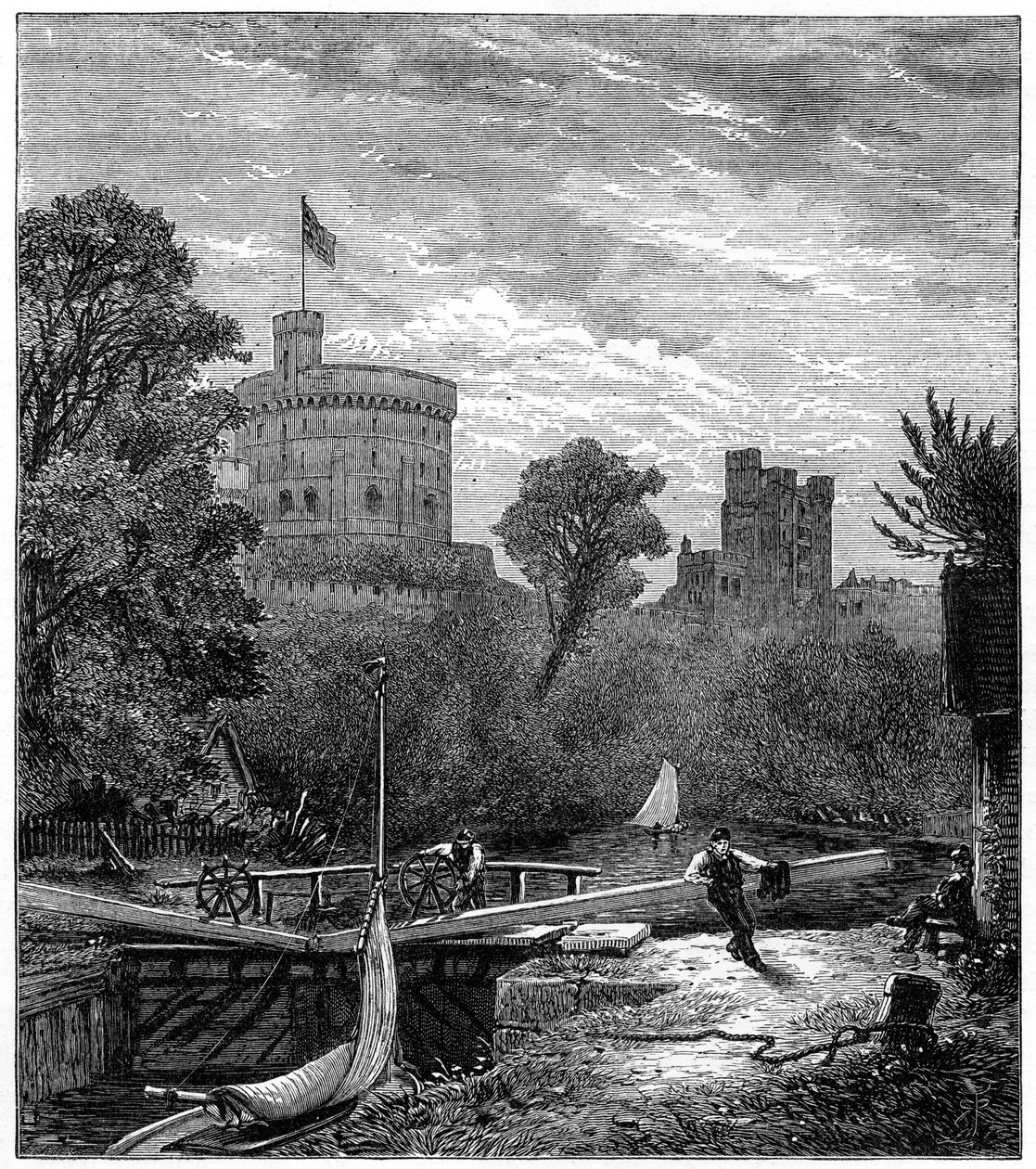 Altes Windsor-Schloss, 1880 von Robert Taylor Pritchett