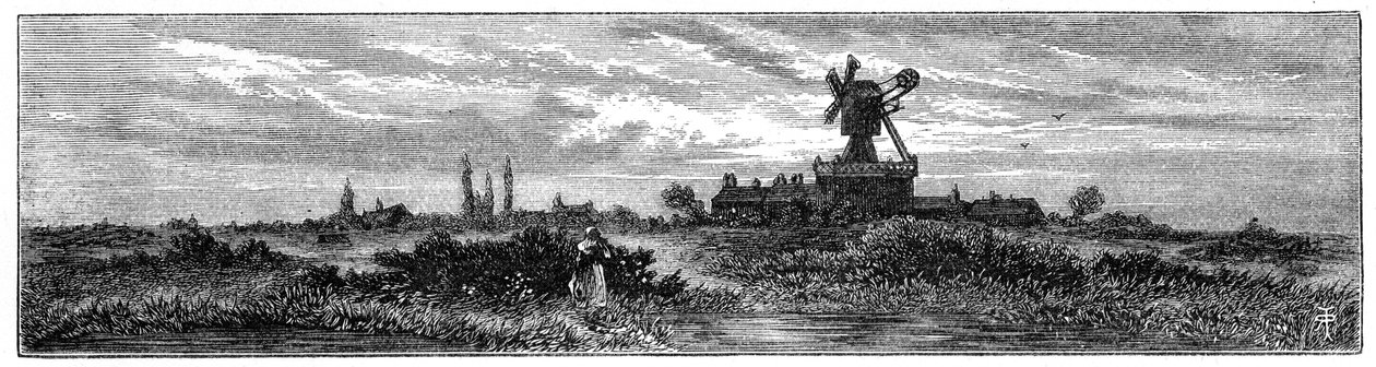 Windmühle auf Wimbledon Common, 1880 von Robert Taylor Pritchett