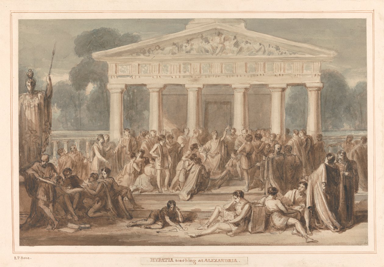Hypatia lehrt in Alexandria von Robert Trewick Bone