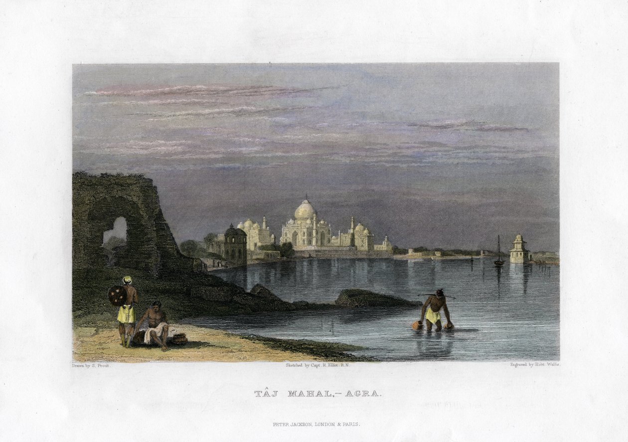 Taj Mahal, Agra, Indien, 19. Jahrhundert von Robert Wallis
