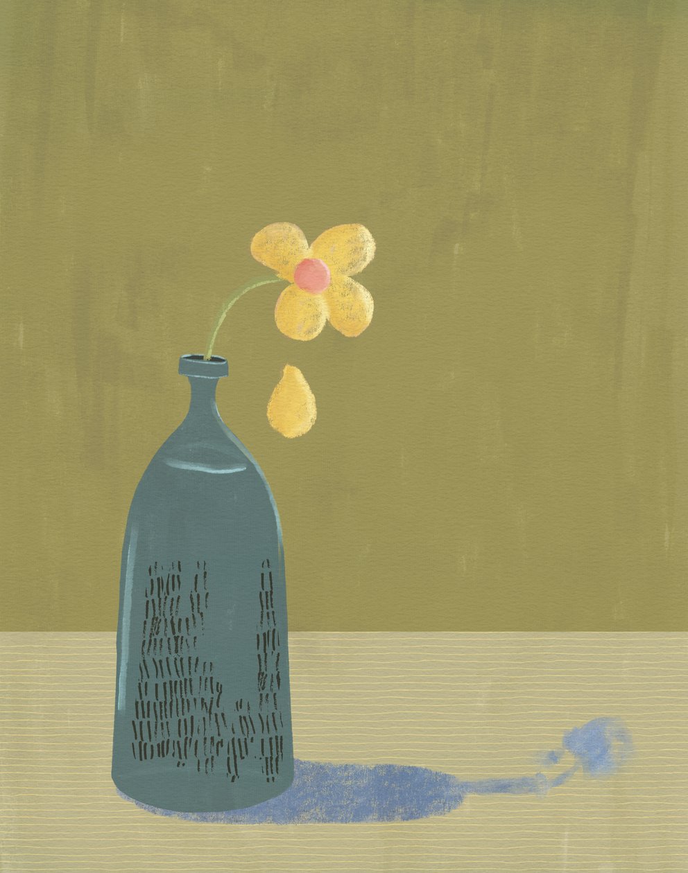 Verwelkte Gänseblümchen, 2021 von Roberta Murray