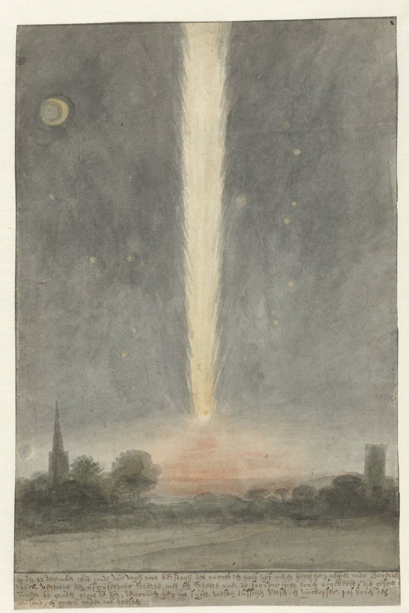 Komet über Beverwijk, 1680 von Rochus van Veen (attributed to)