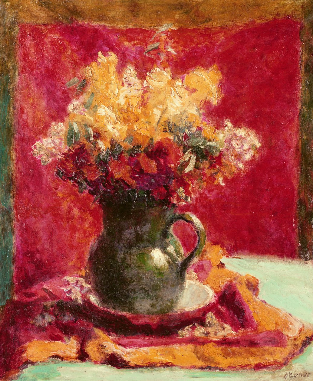 Grüner Krug mit Blumen von Roderic OConor