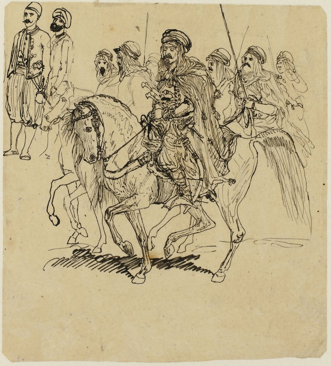 Arabische Reiter von Rodolphe Bresdin