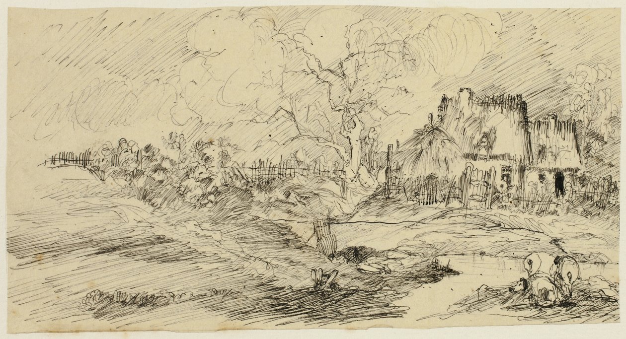 Landschaft auf dem Land von Rodolphe Bresdin