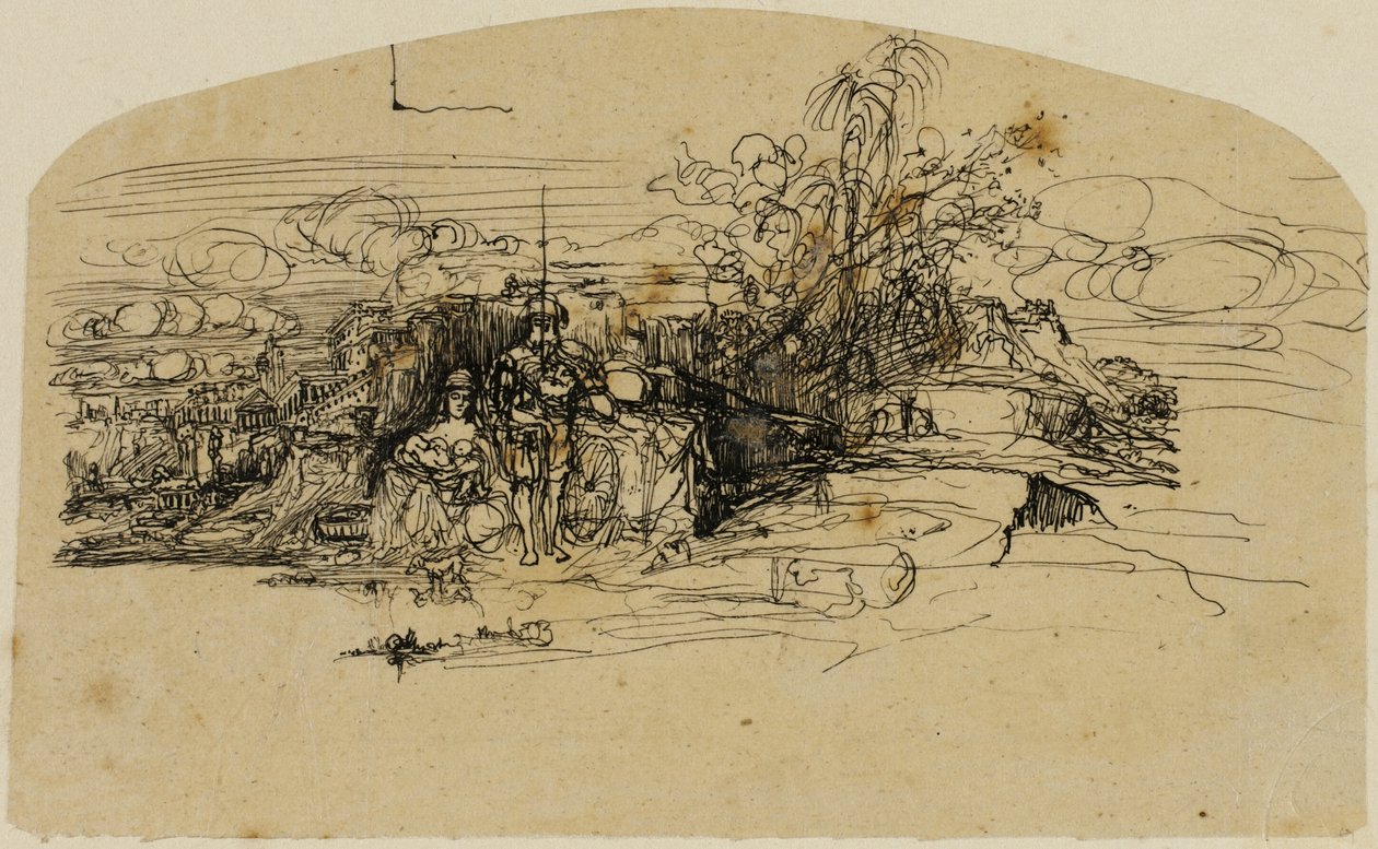 Rast mit der Wache von Rodolphe Bresdin