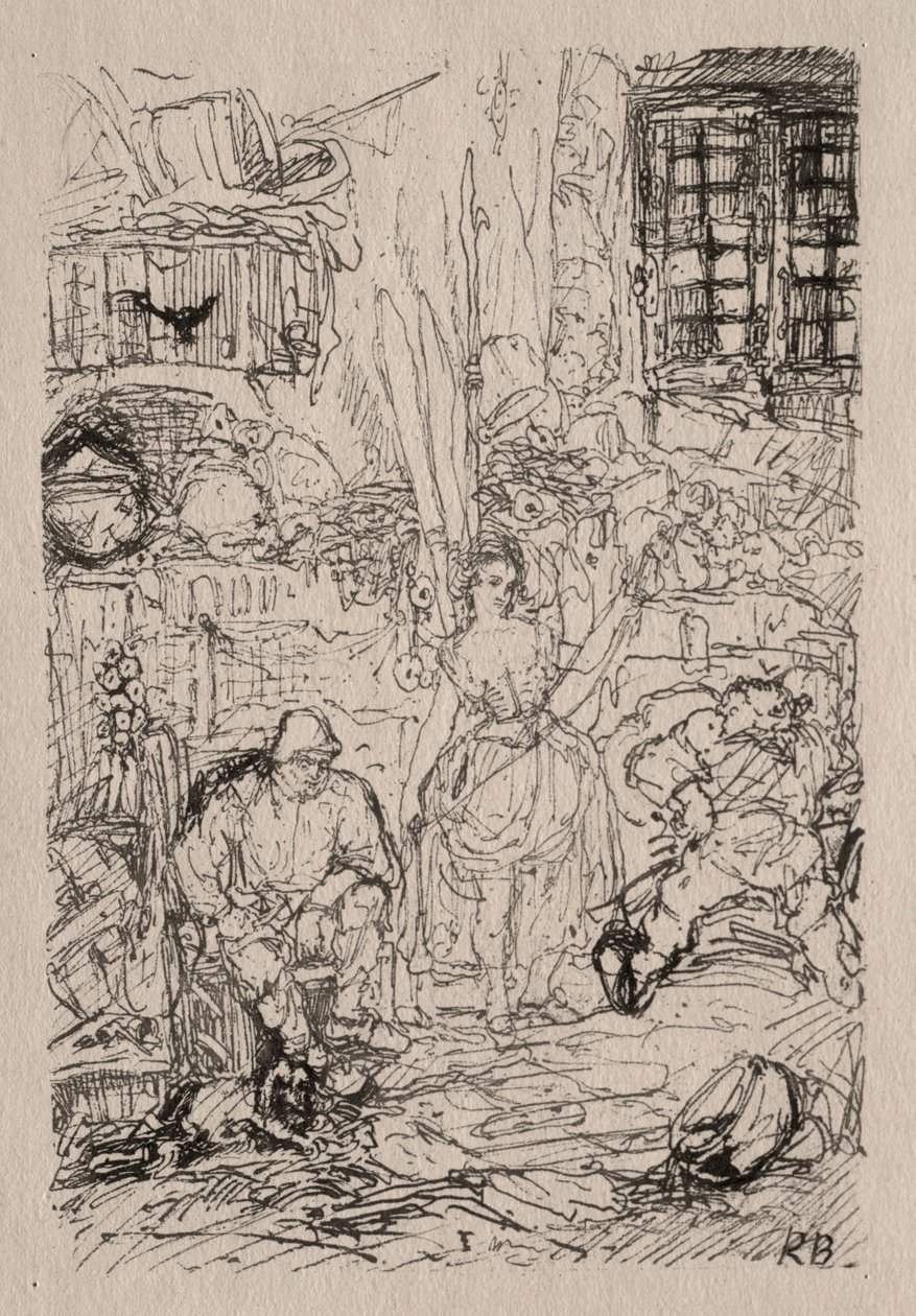 Spinnerinnen-Interieur von Rodolphe Bresdin