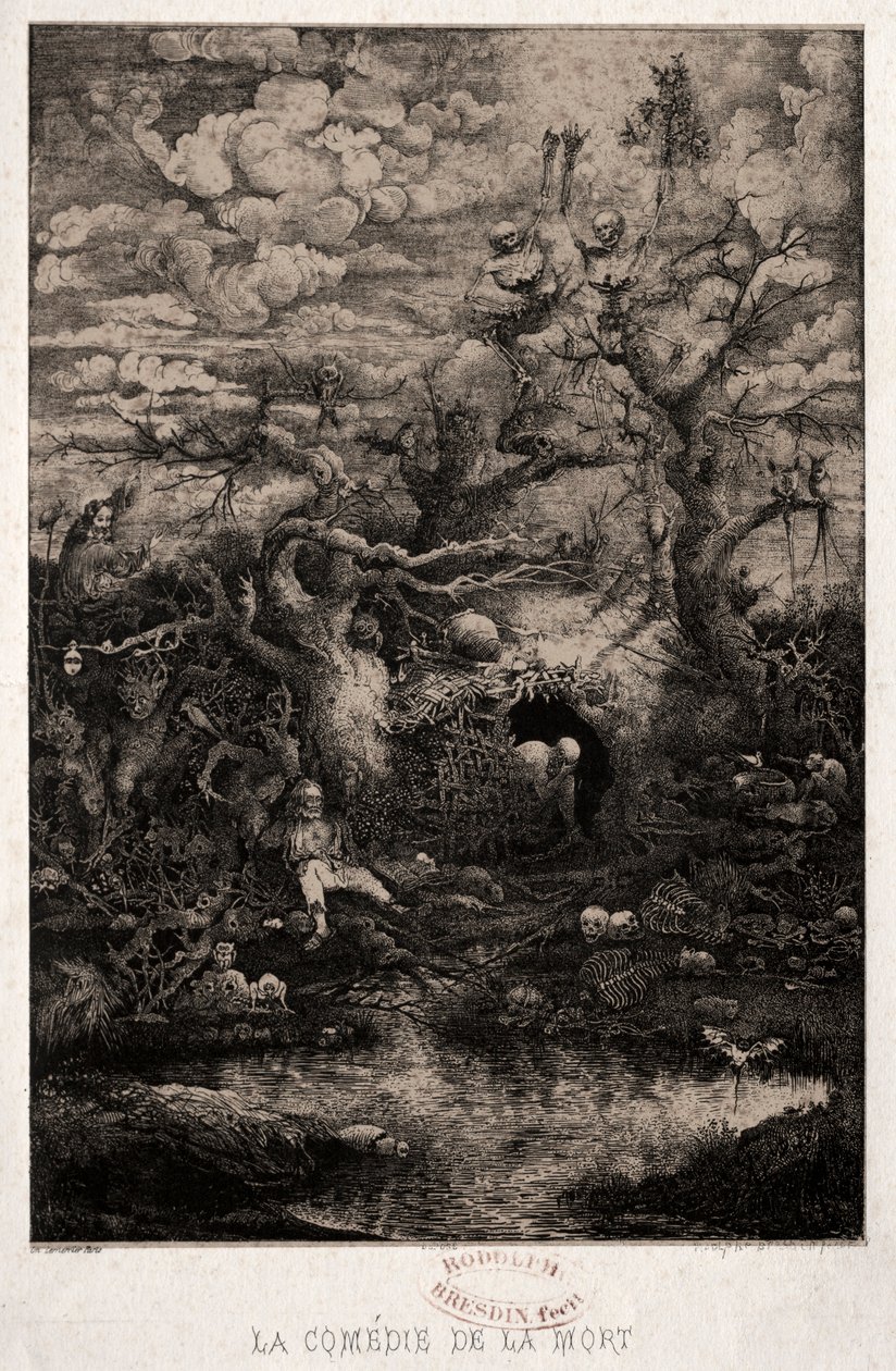 Die Komödie des Todes, 1854 von Rodolphe Bresdin