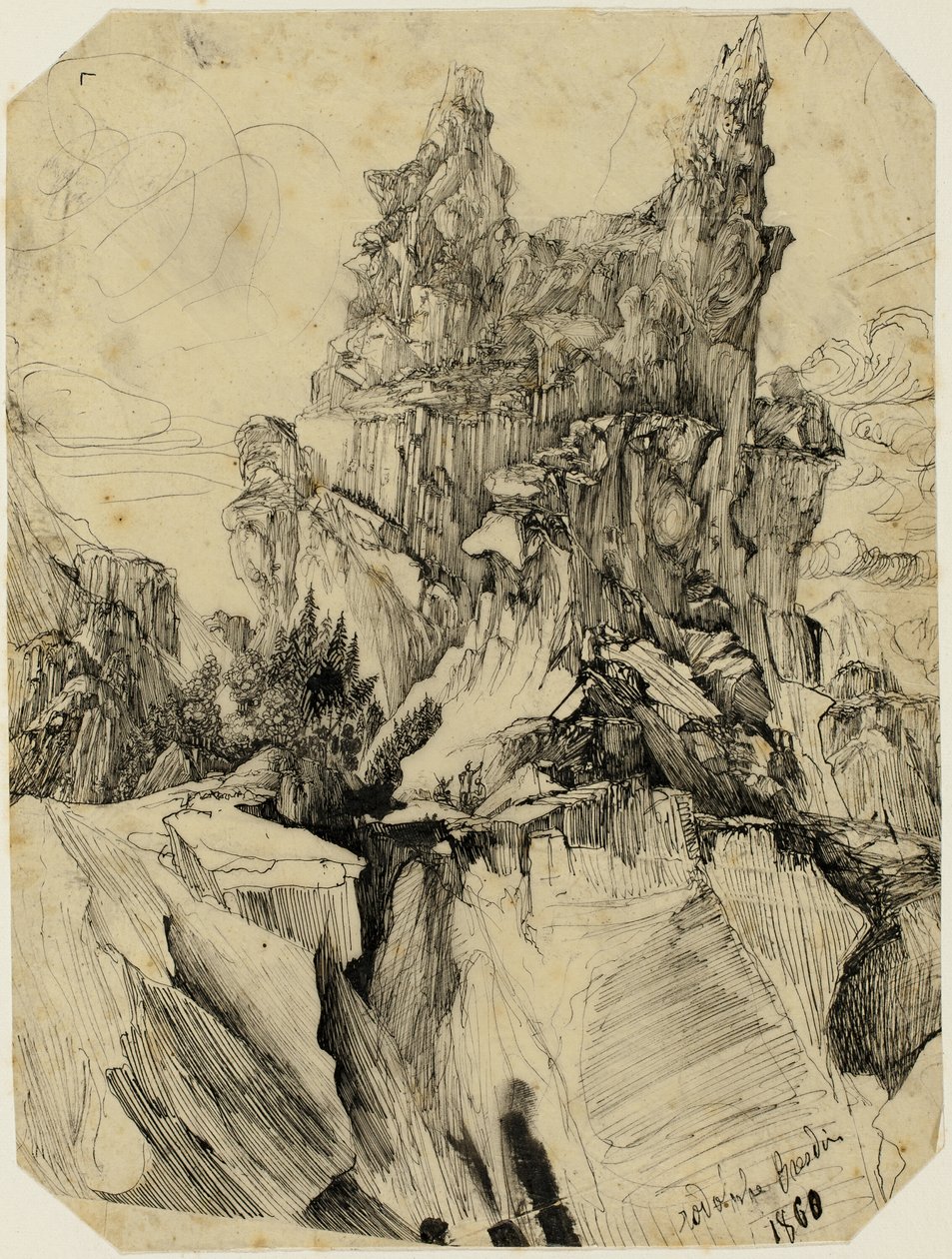 Die Gletscherspalte von Rodolphe Bresdin